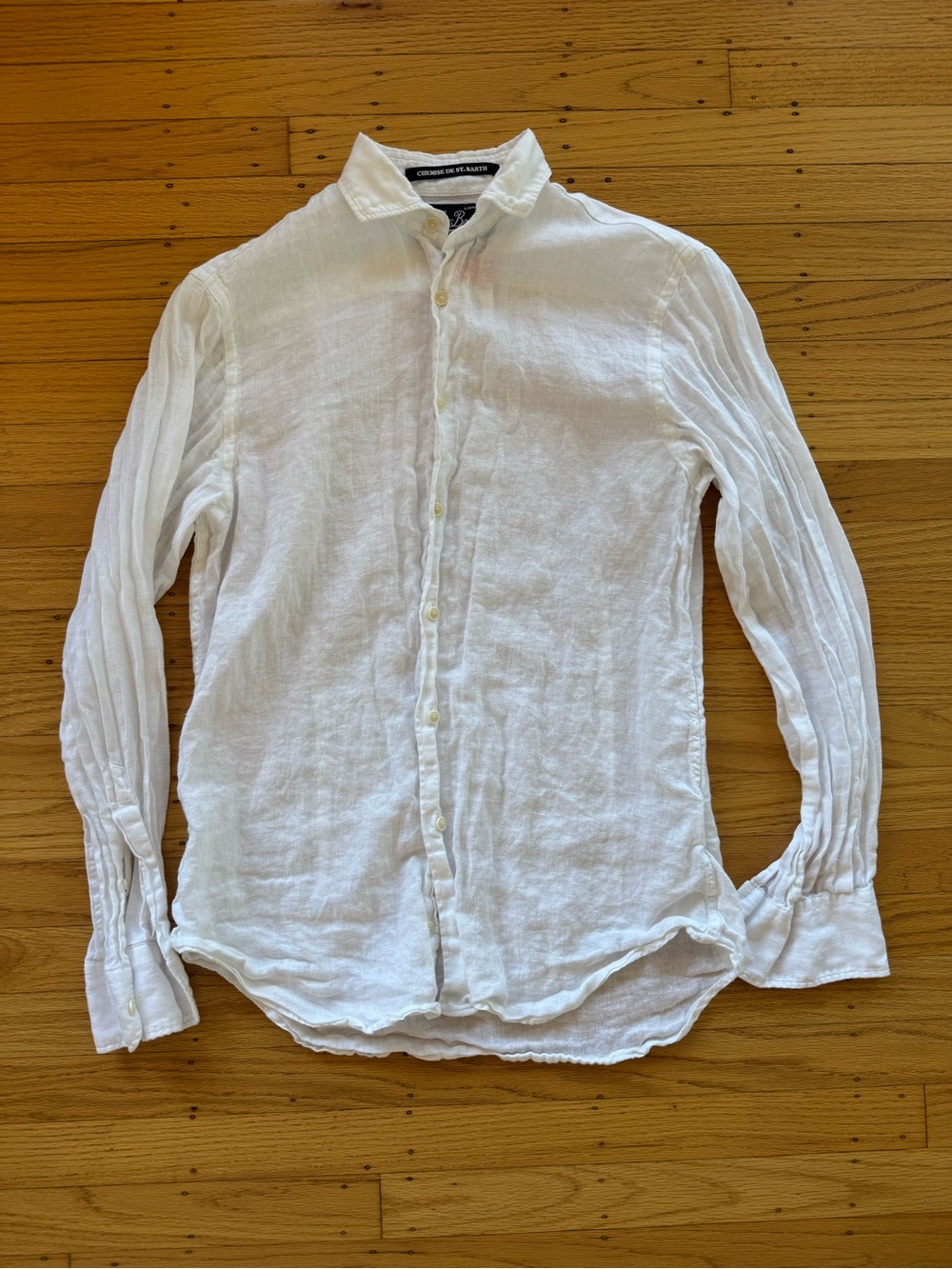 MC2 Saint Barth 100% Linen White Made In Italy Button Shirt Men’s Small